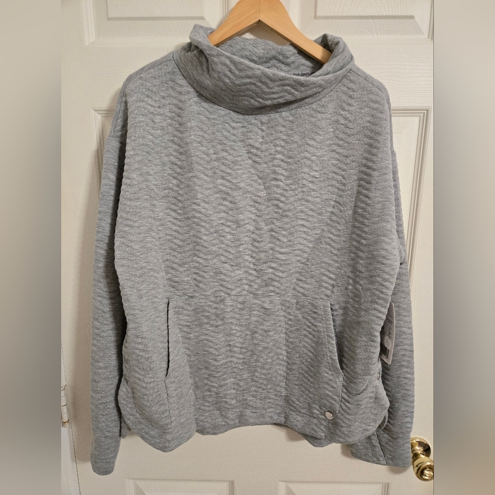Gray Cowl Neck Sweater Jones New York Sport Size Large New With Tags